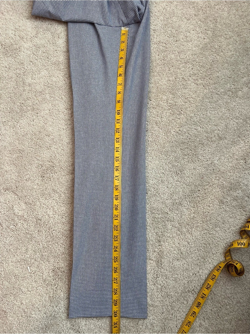 Tommy Hilfiger Navy White Houndstooth Dress Trousers Size 10 Straight Leg Pants - Picture 5 of 6